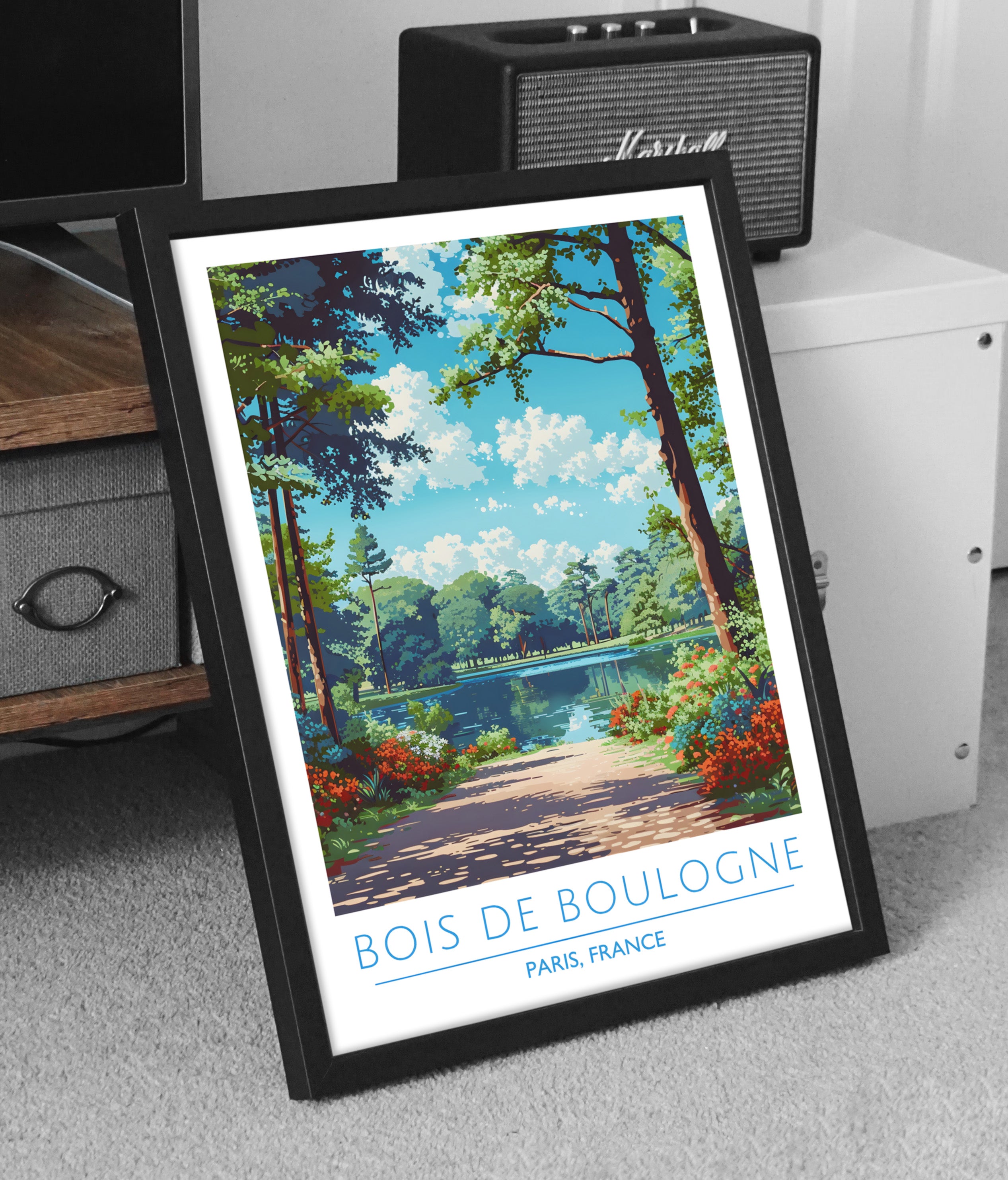 France, Paris, Bois De Boulogne, Travel Poster