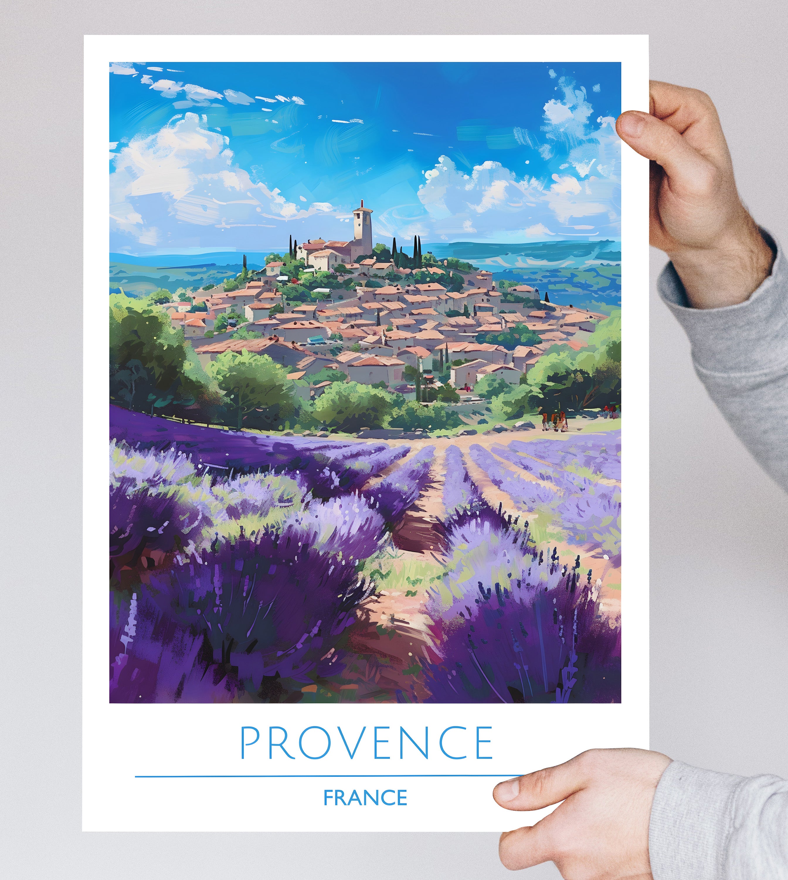 France, Paris, Provence, Travel Poster