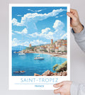 France, Saint-Tropez, Travel Poster
