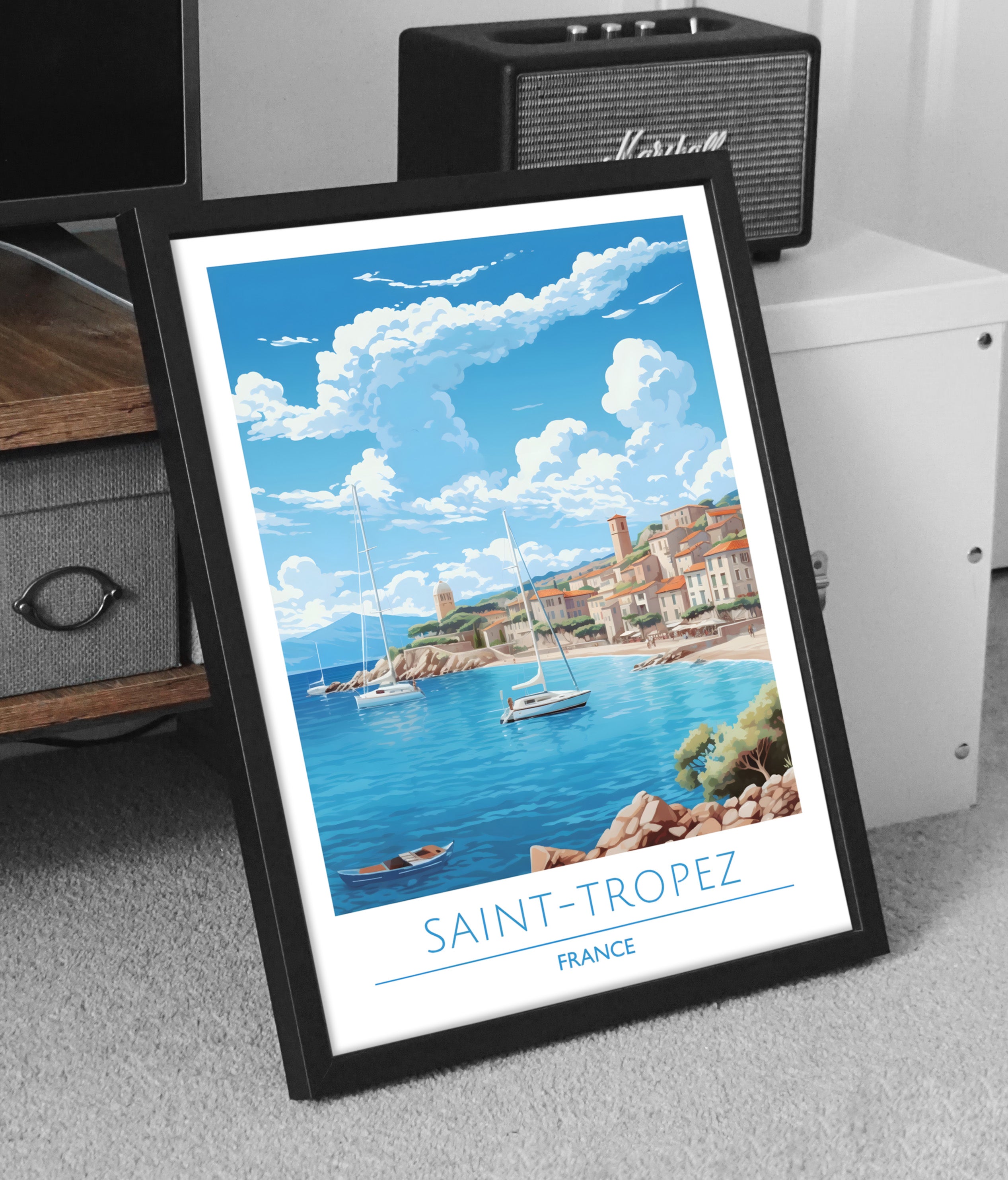 France, Saint-Tropez, Travel Poster