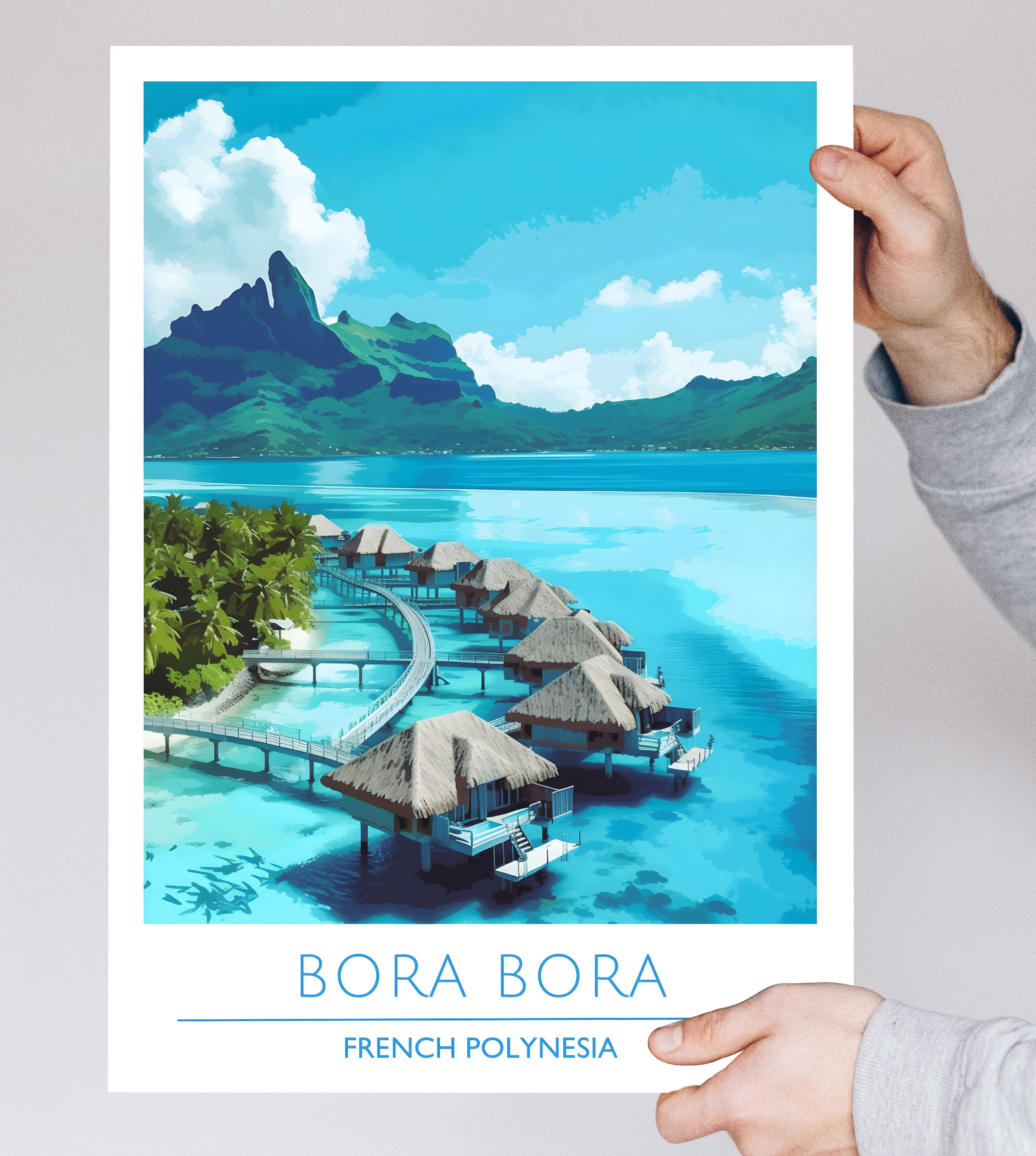 French Polynesia, BORA BORA, Travel Poster