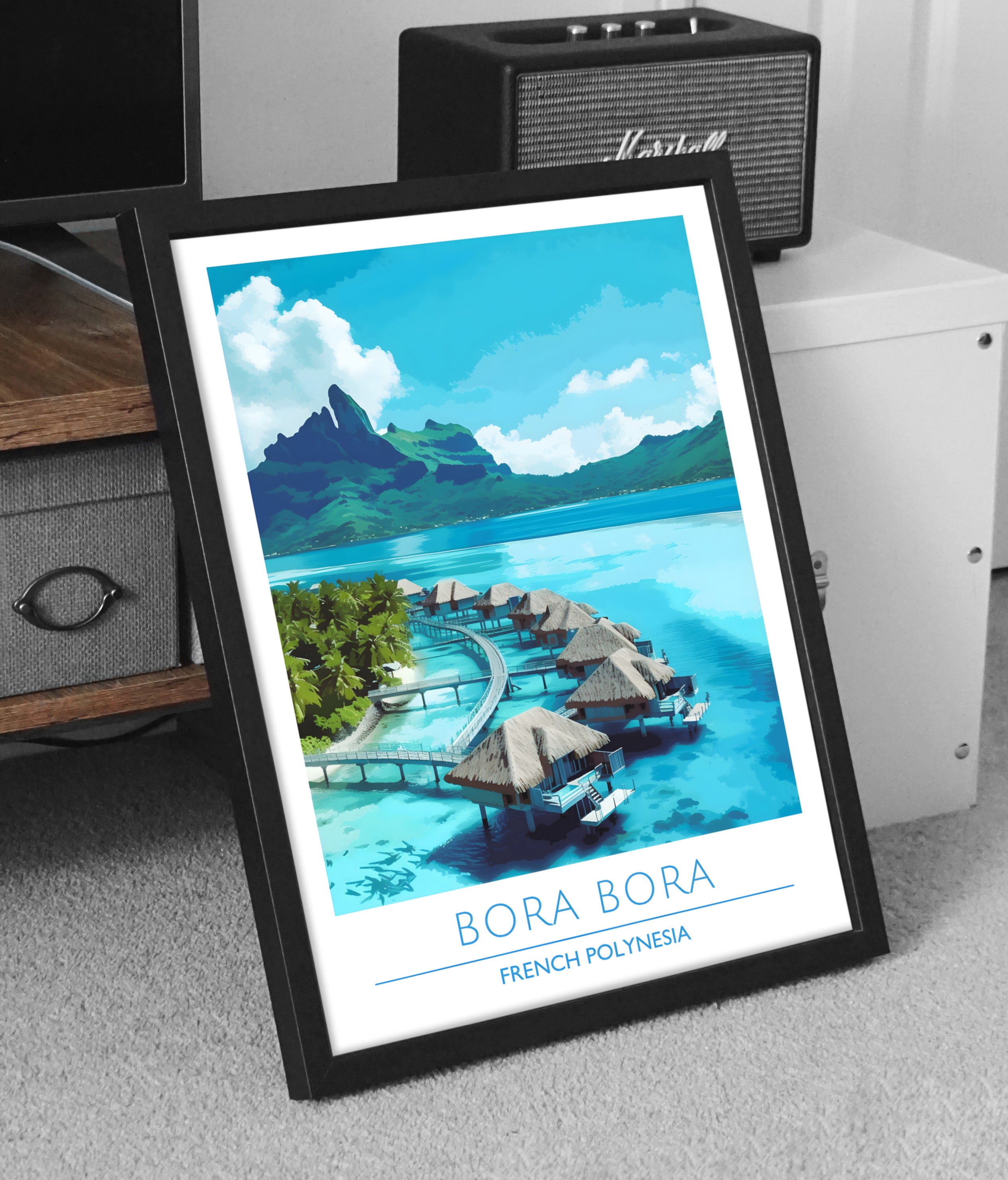 French Polynesia, BORA BORA, Travel Poster