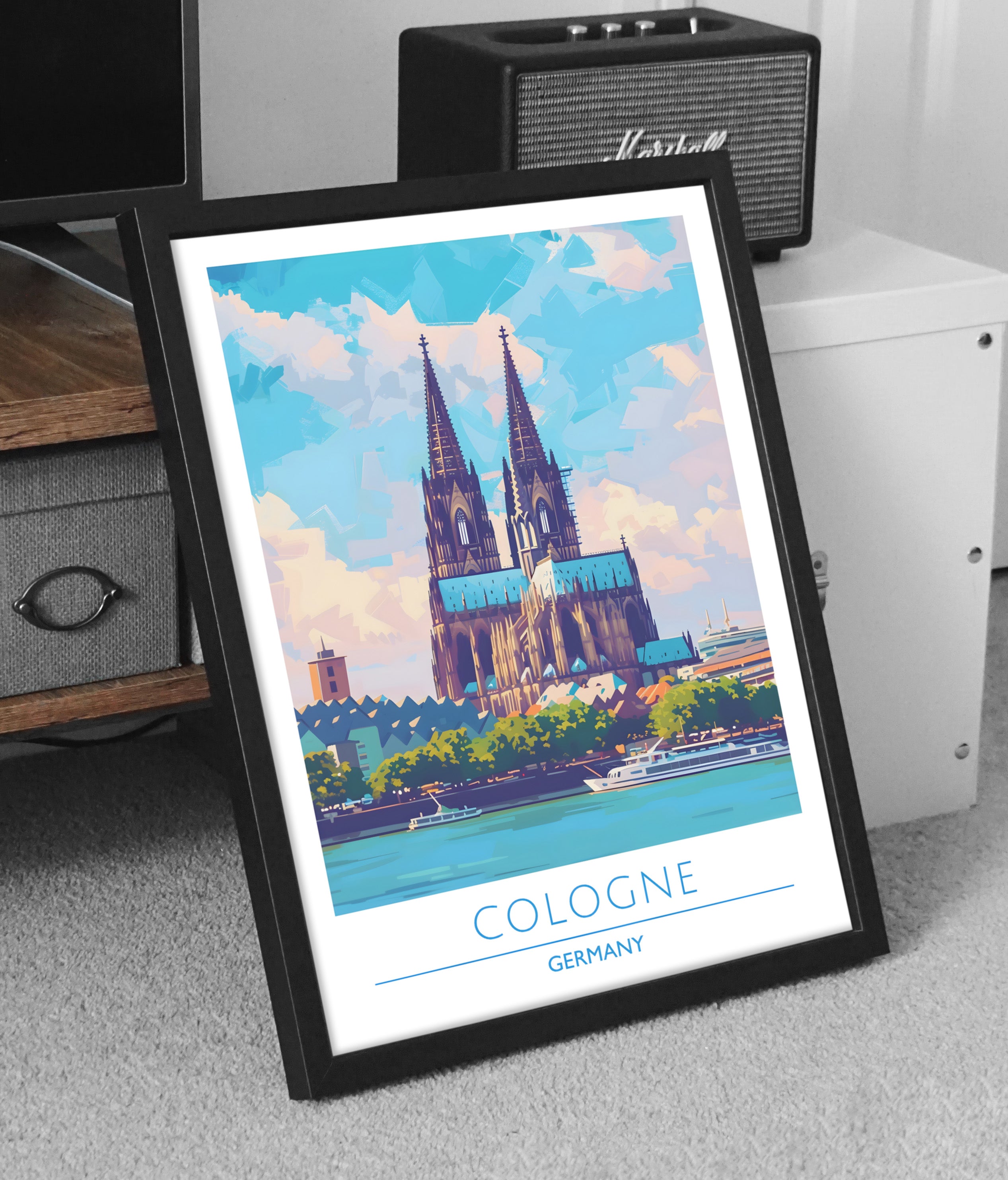 Germany, Cologne 2, Travel Poster