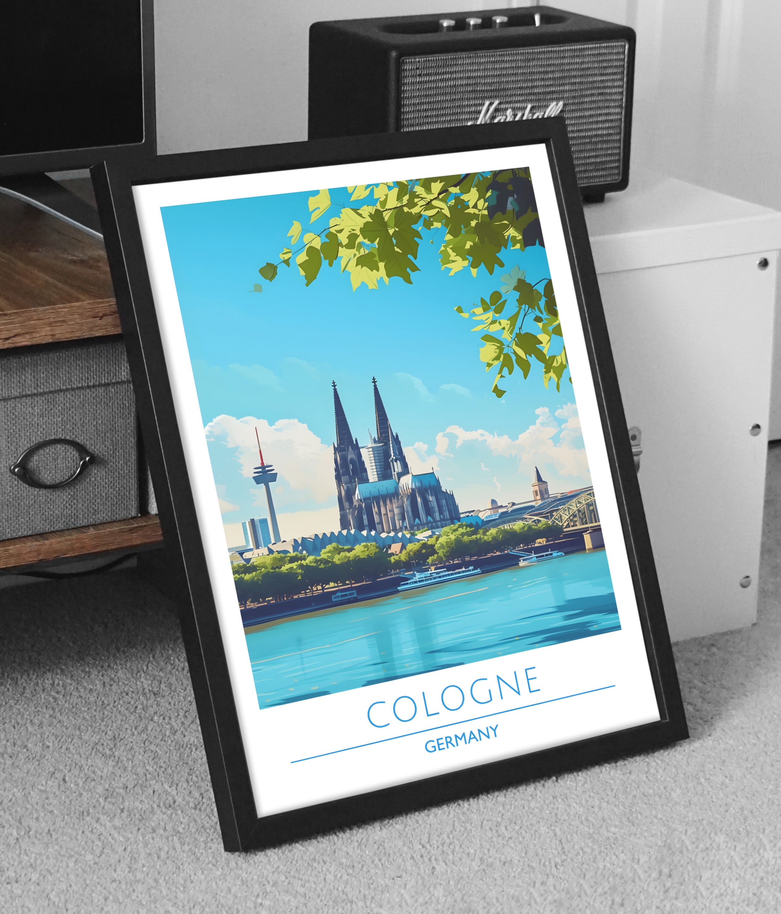 Germany, Cologne, Travel Poster