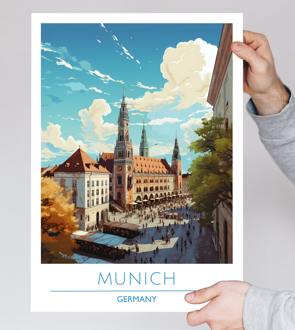Germany, Munich, Travel Poster