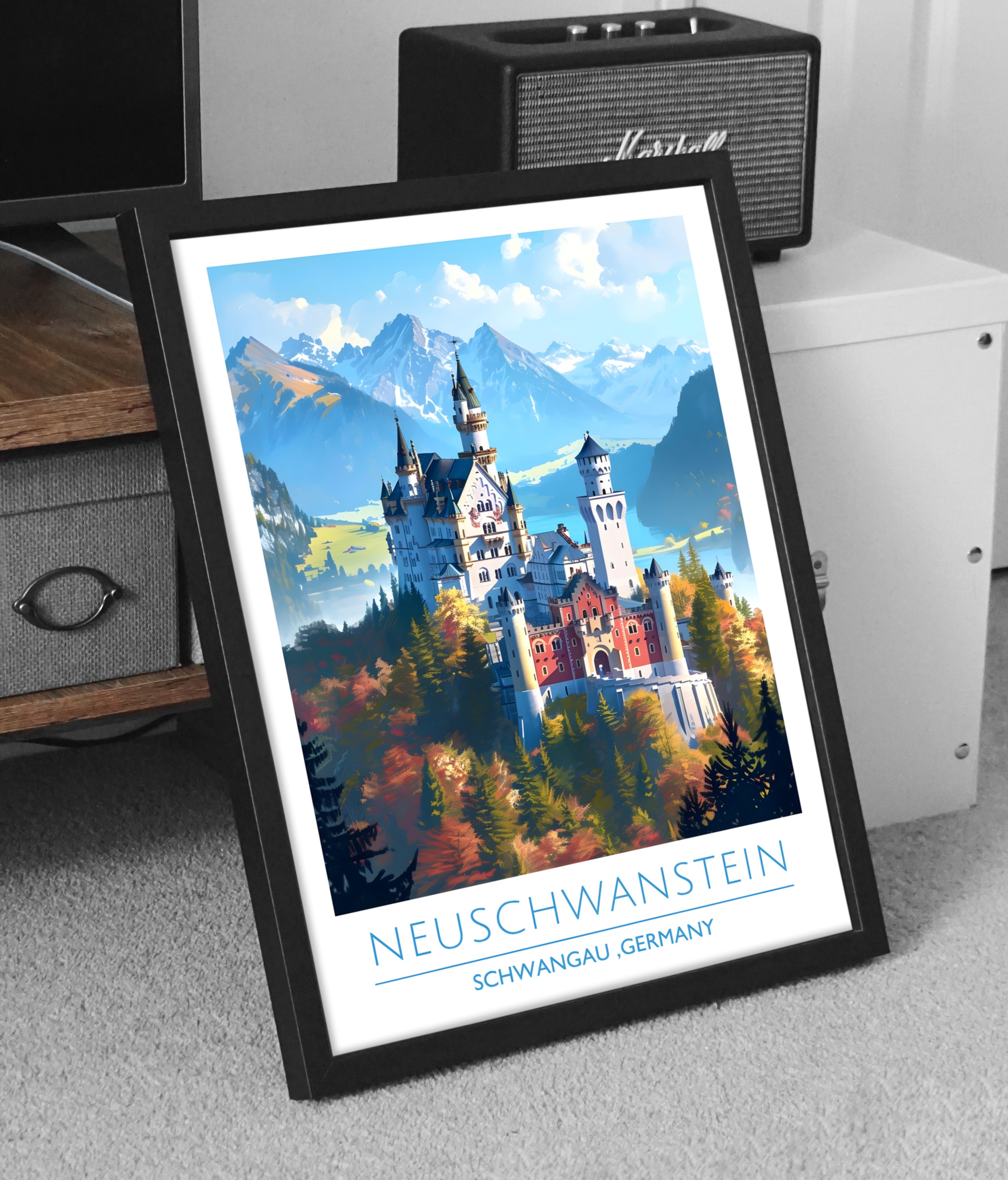 Germany, Schwangau, Neuschwanstein, Travel Poster
