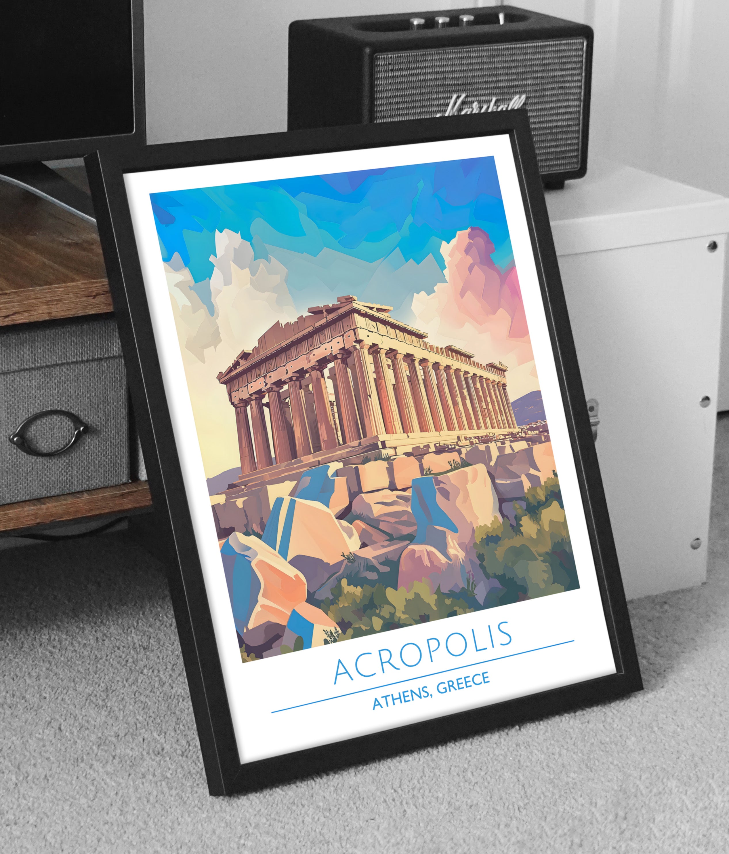 Greece, Athens, Acropolis, Travel Poster