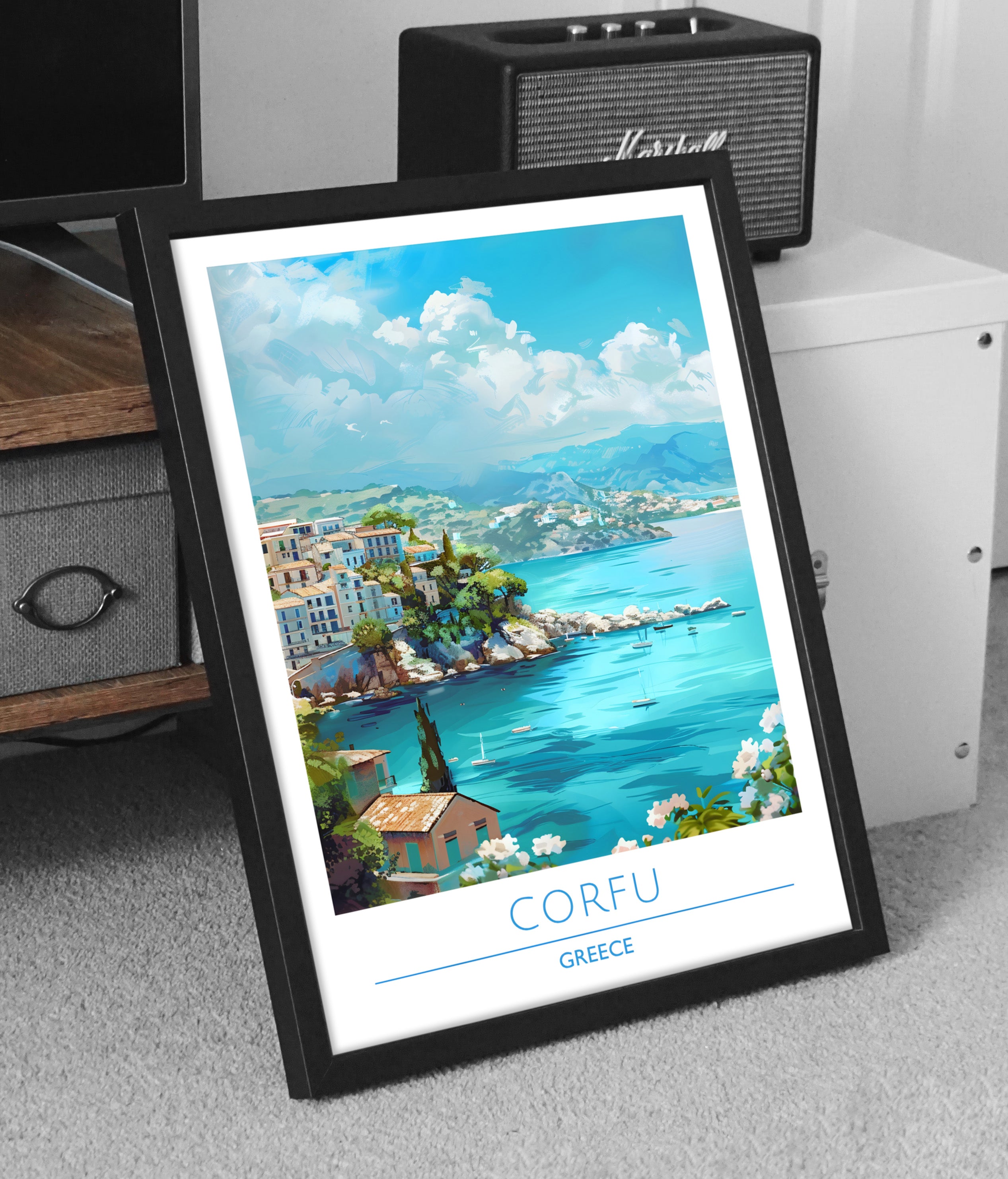 Greece, Corfu, Travel Poster