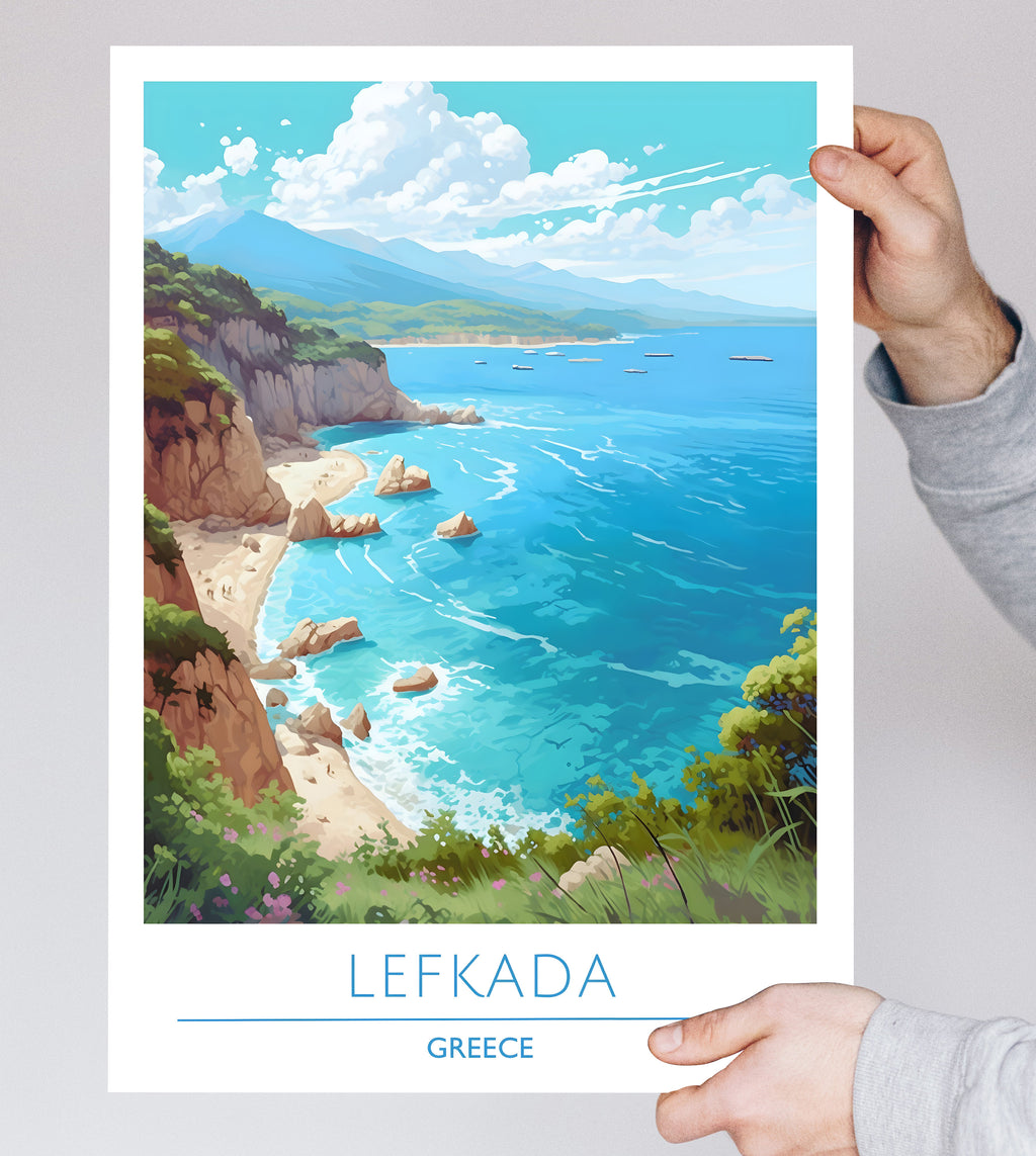 Greece, Lefkada, Travel Poster