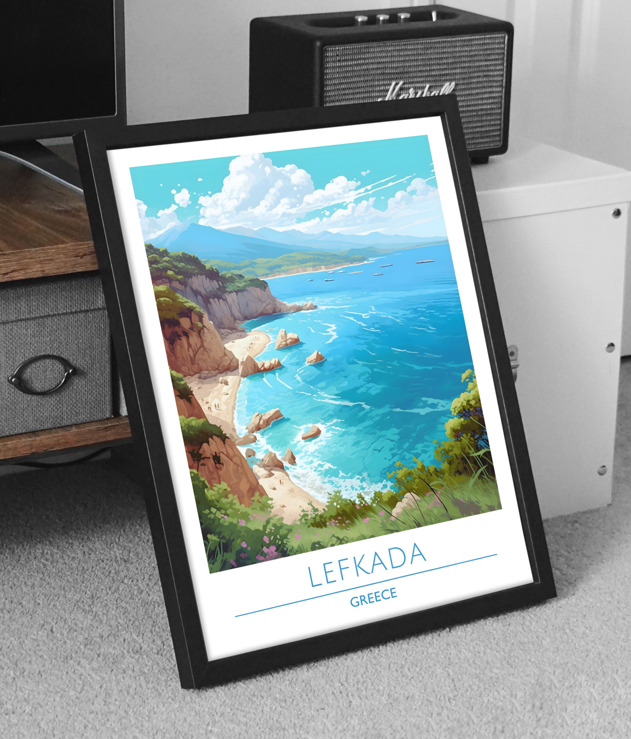 Greece, Lefkada, Travel Poster