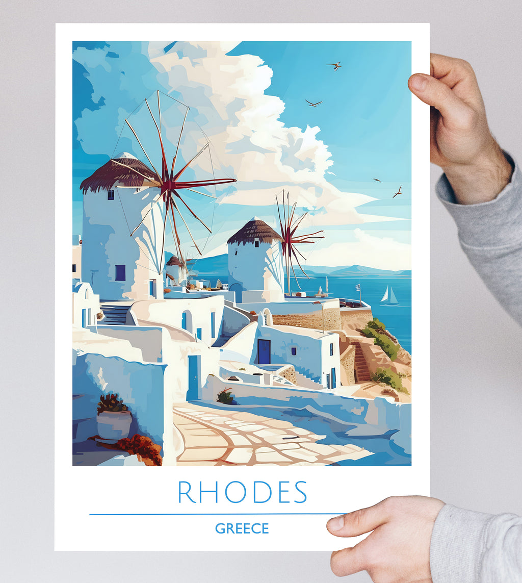 Greece, Rhodes (2), Travel Poster