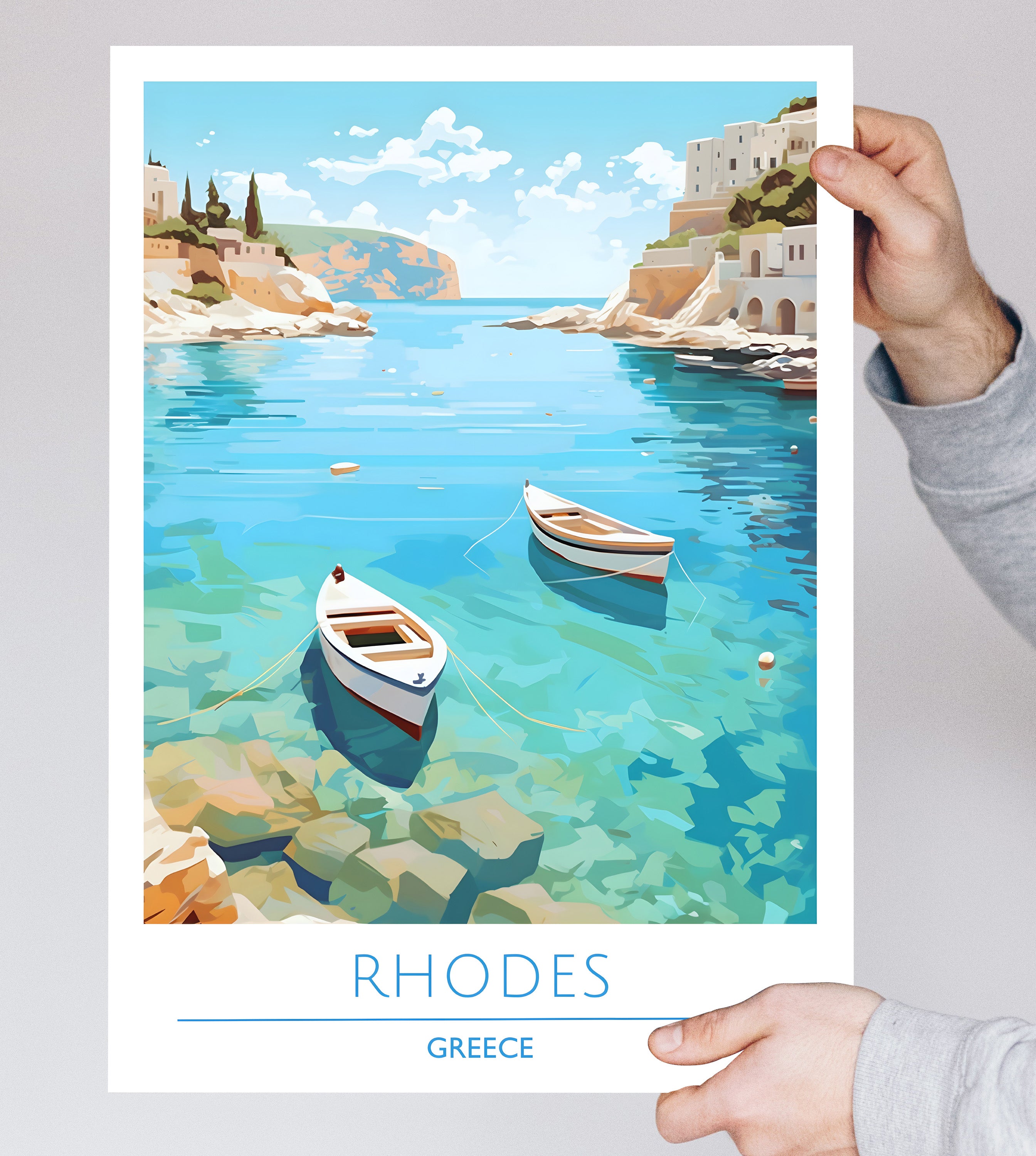Greece, Rhodes, Travel Poster