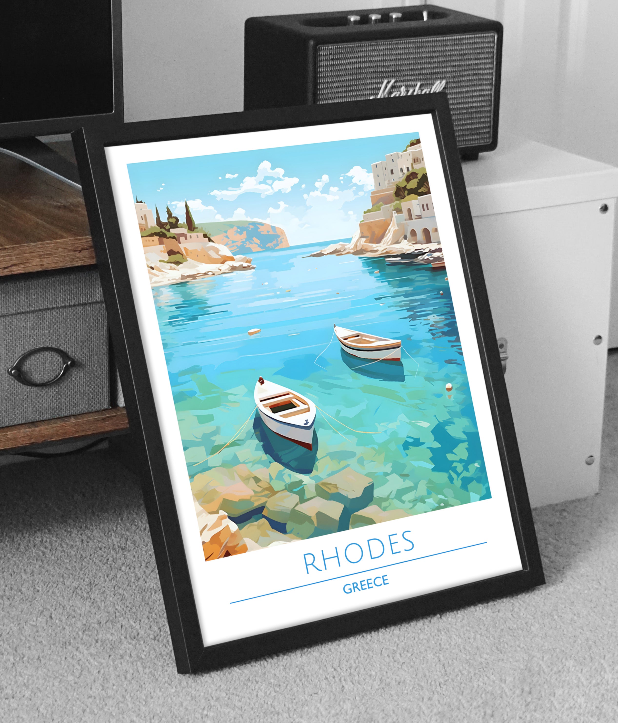 Greece, Rhodes, Travel Poster
