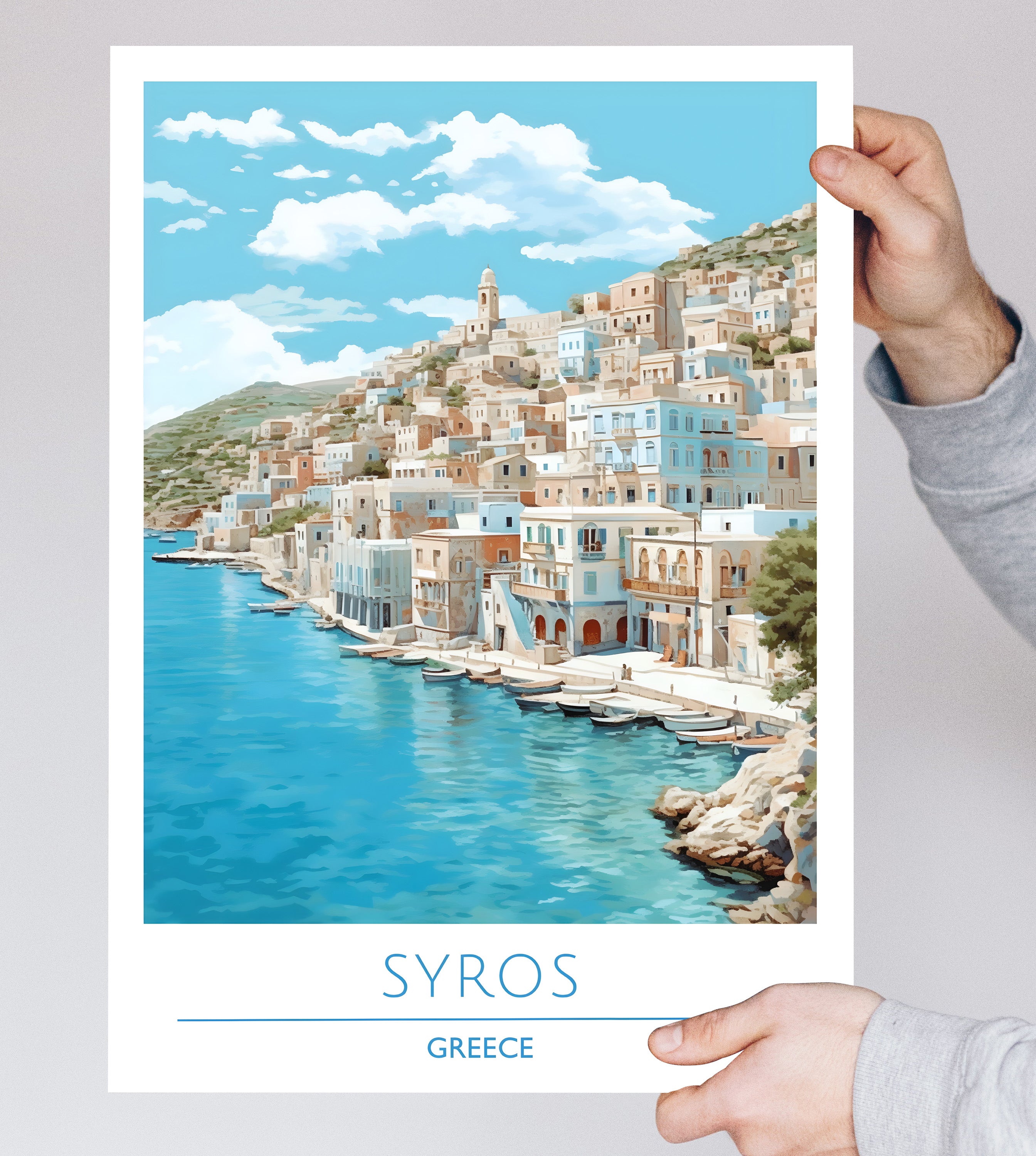 Greece, Syros, Travel Poster