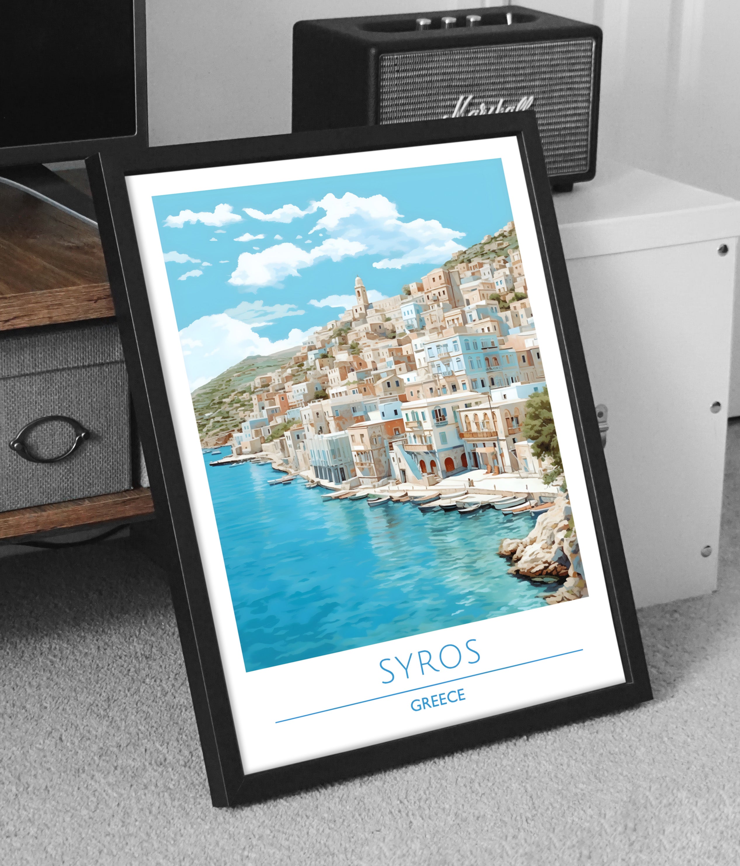 Greece, Syros, Travel Poster