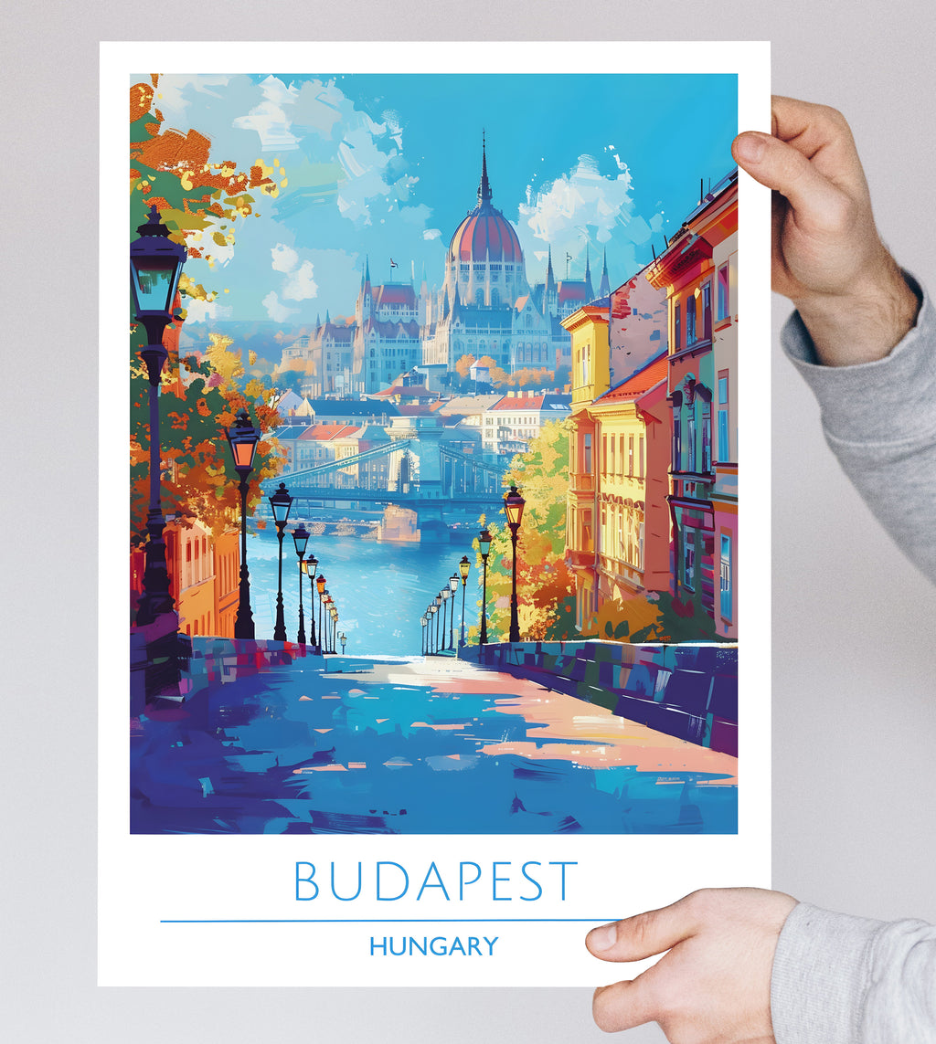 Hungary, Budapest, Travel Poster