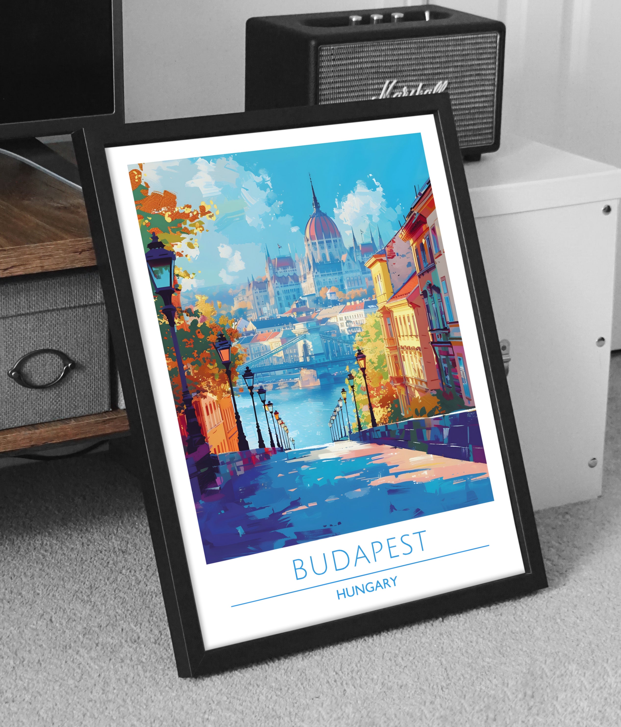 Hungary, Budapest, Travel Poster