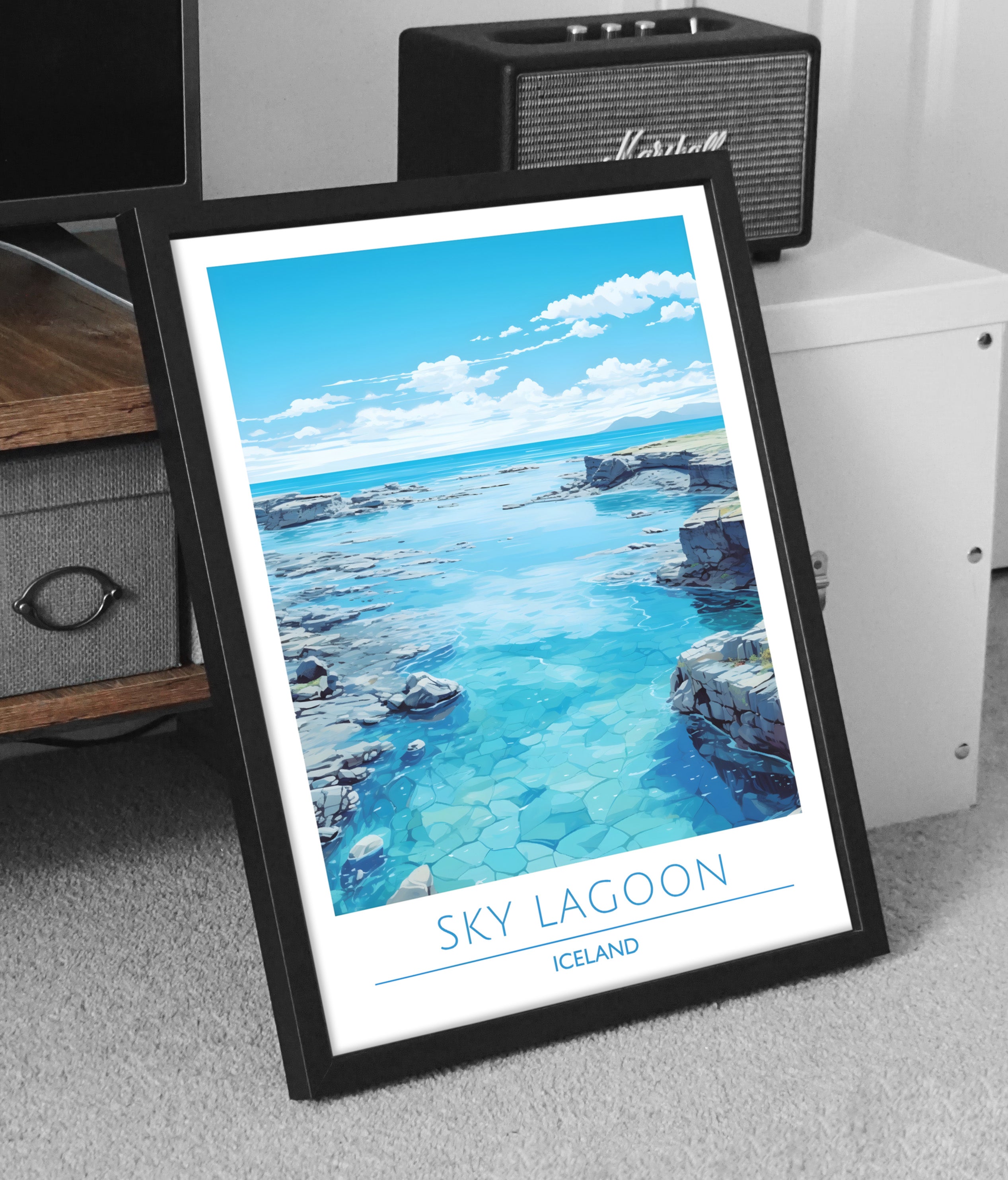 Iceland, Sky Lagoon, Travel Poster