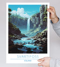 Iceland, Svartifoss, Travel Poster