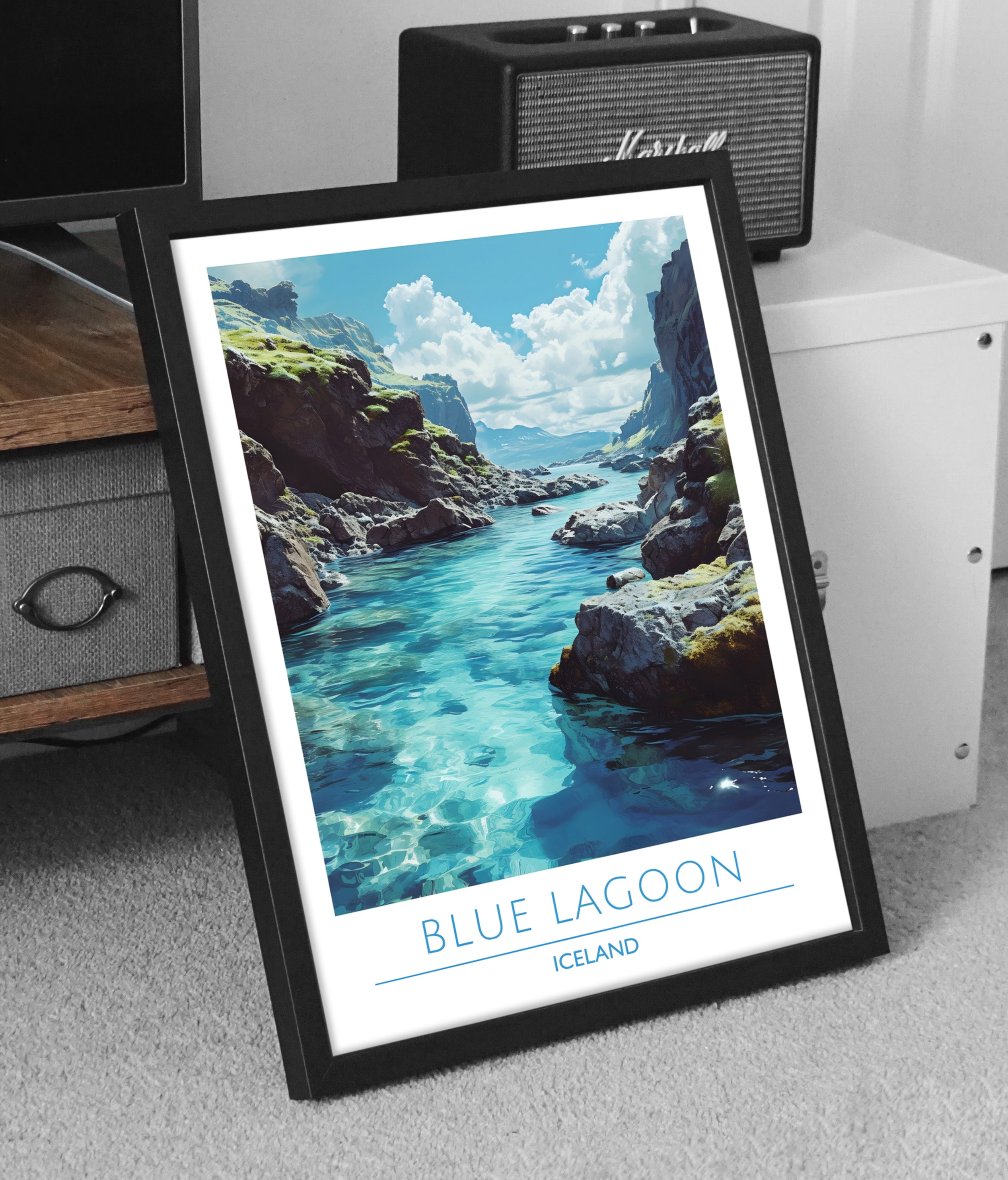 Iceland, blue lagoon, Travel Poster