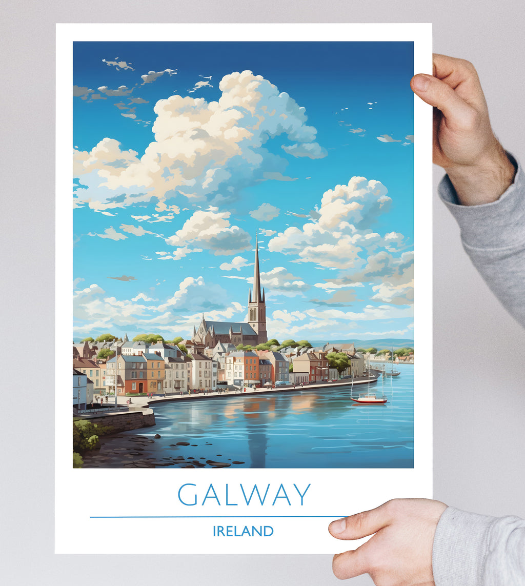 Ireland, Galway, Travel Poster