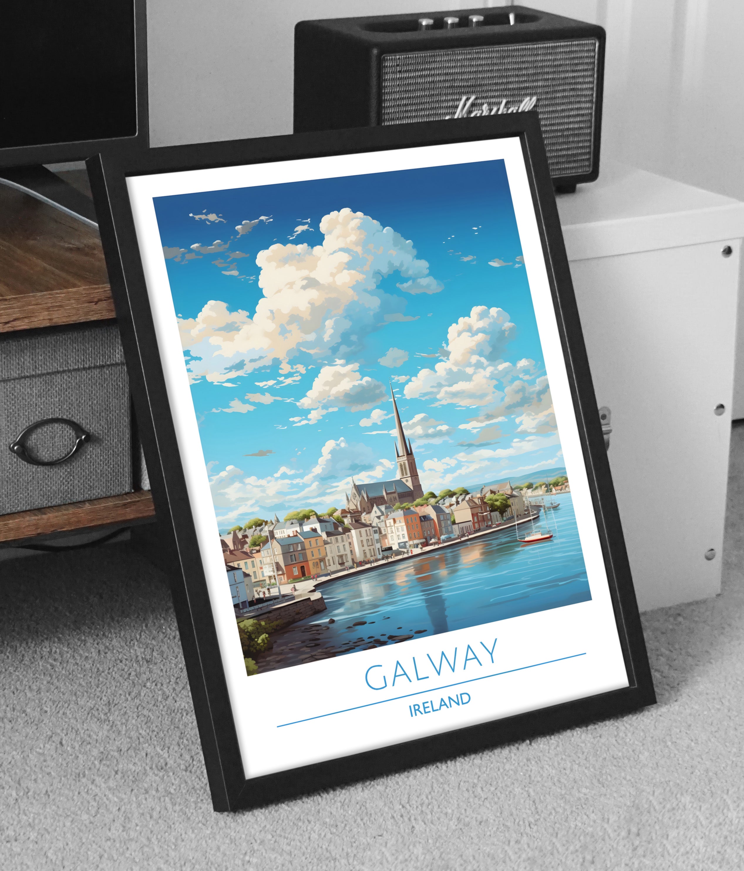 Ireland, Galway, Travel Poster