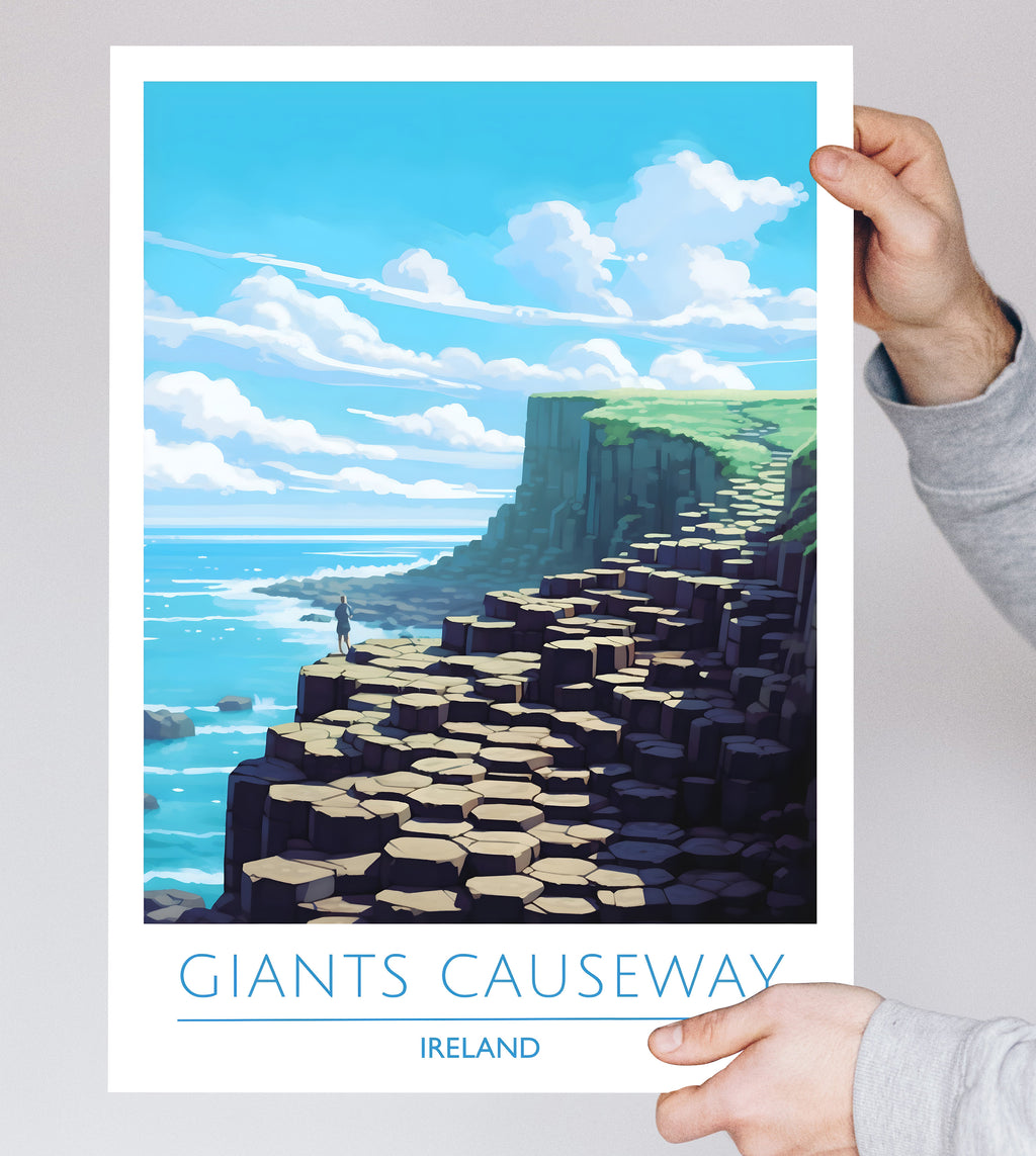 Ireland, Giants Causeway, Travel Poster