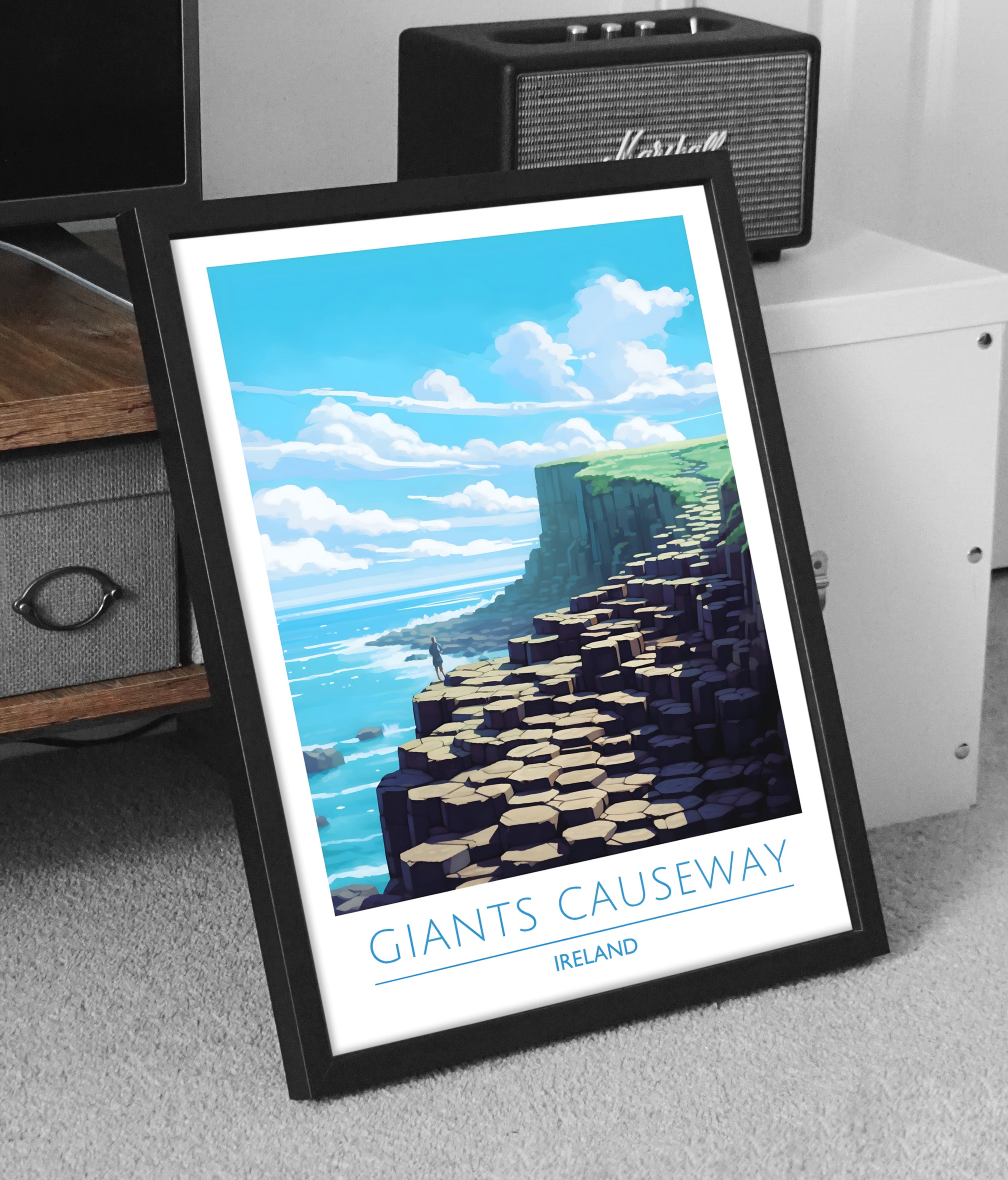 Ireland, Giants Causeway, Travel Poster