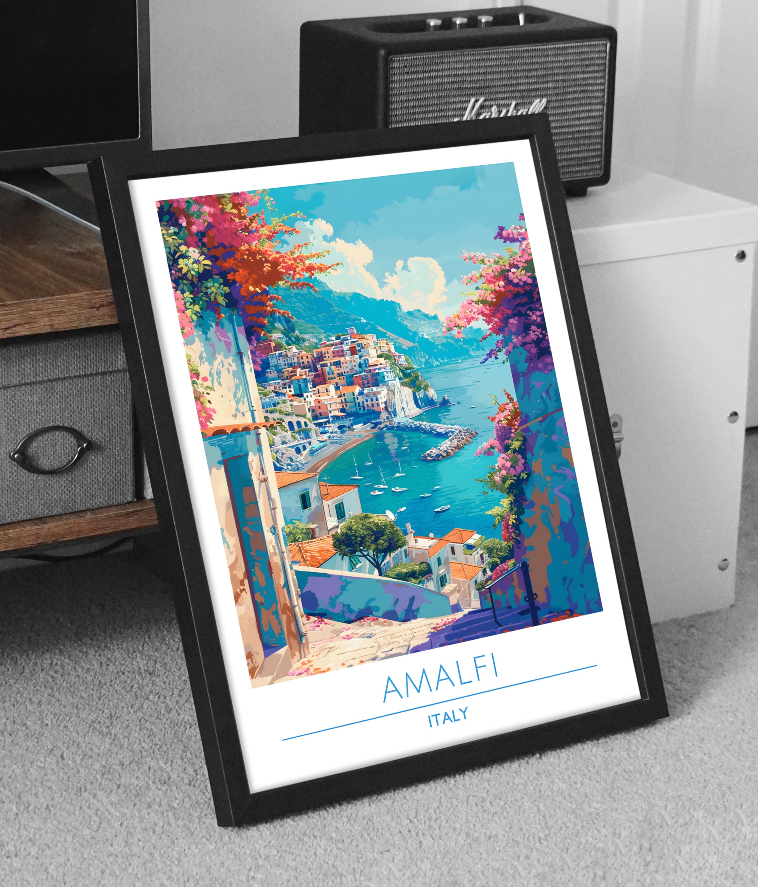 Italy, Amalfi, Travel Poster