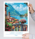 Italy, Lake Como, Travel Poster