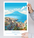 Italy, Naples, Travel Poster