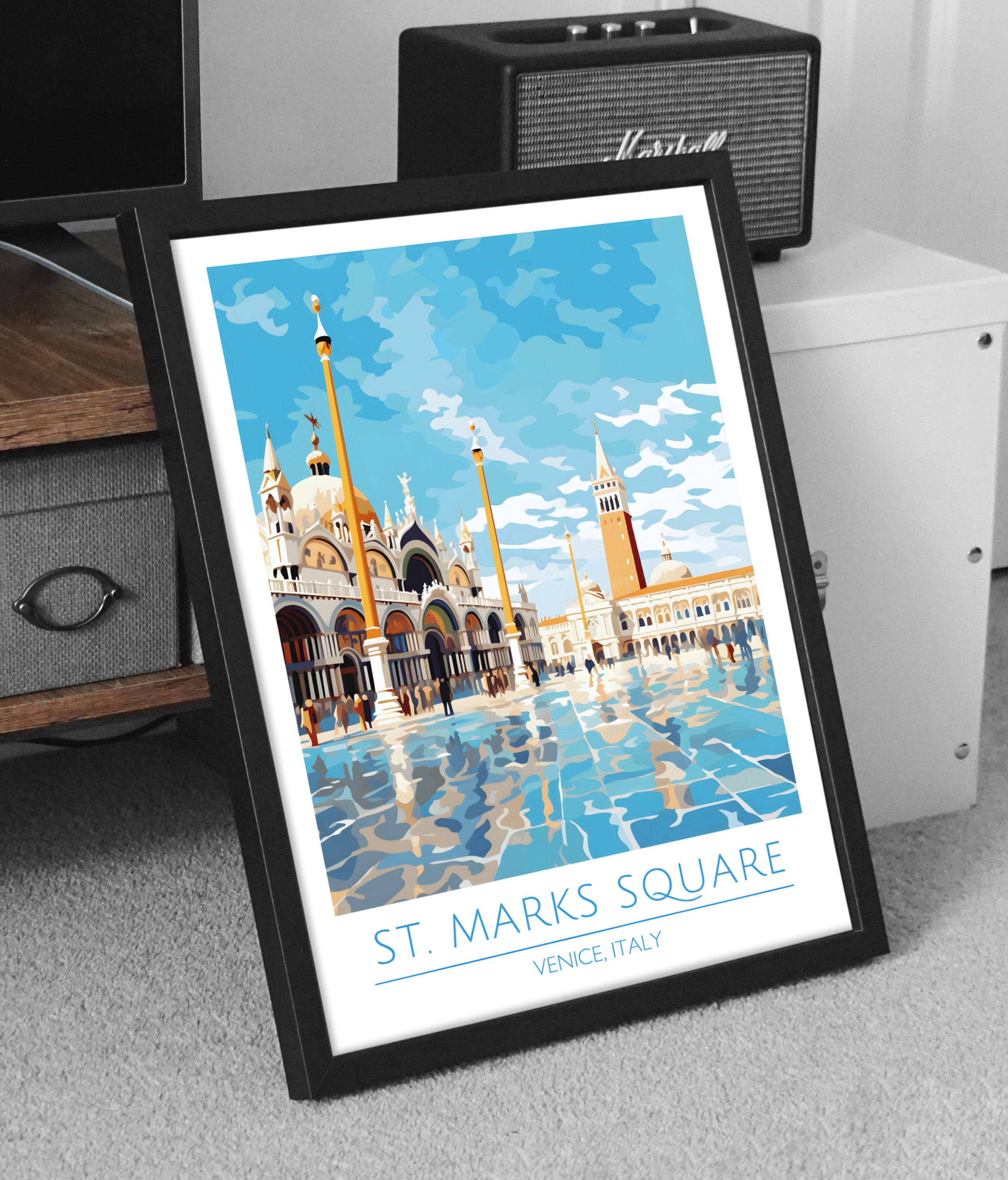 Italy, Venice, St. Marks Square, Travel Poster
