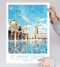 Italy, Venice, St. Marks Square, Travel Poster