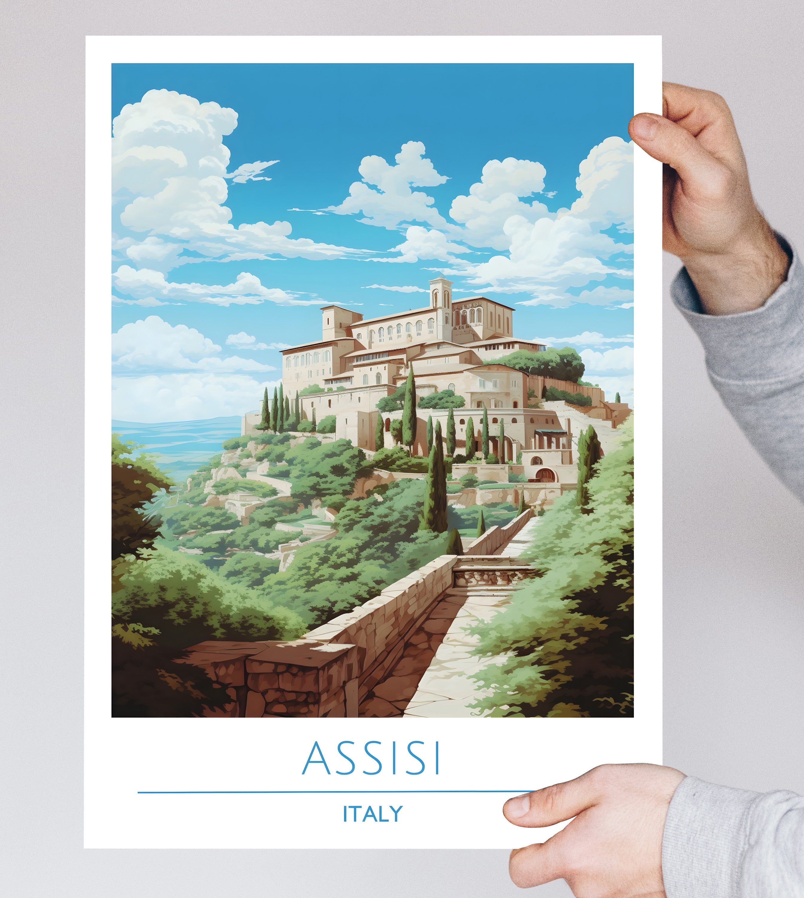 Italy, Assisi, Travel Poster