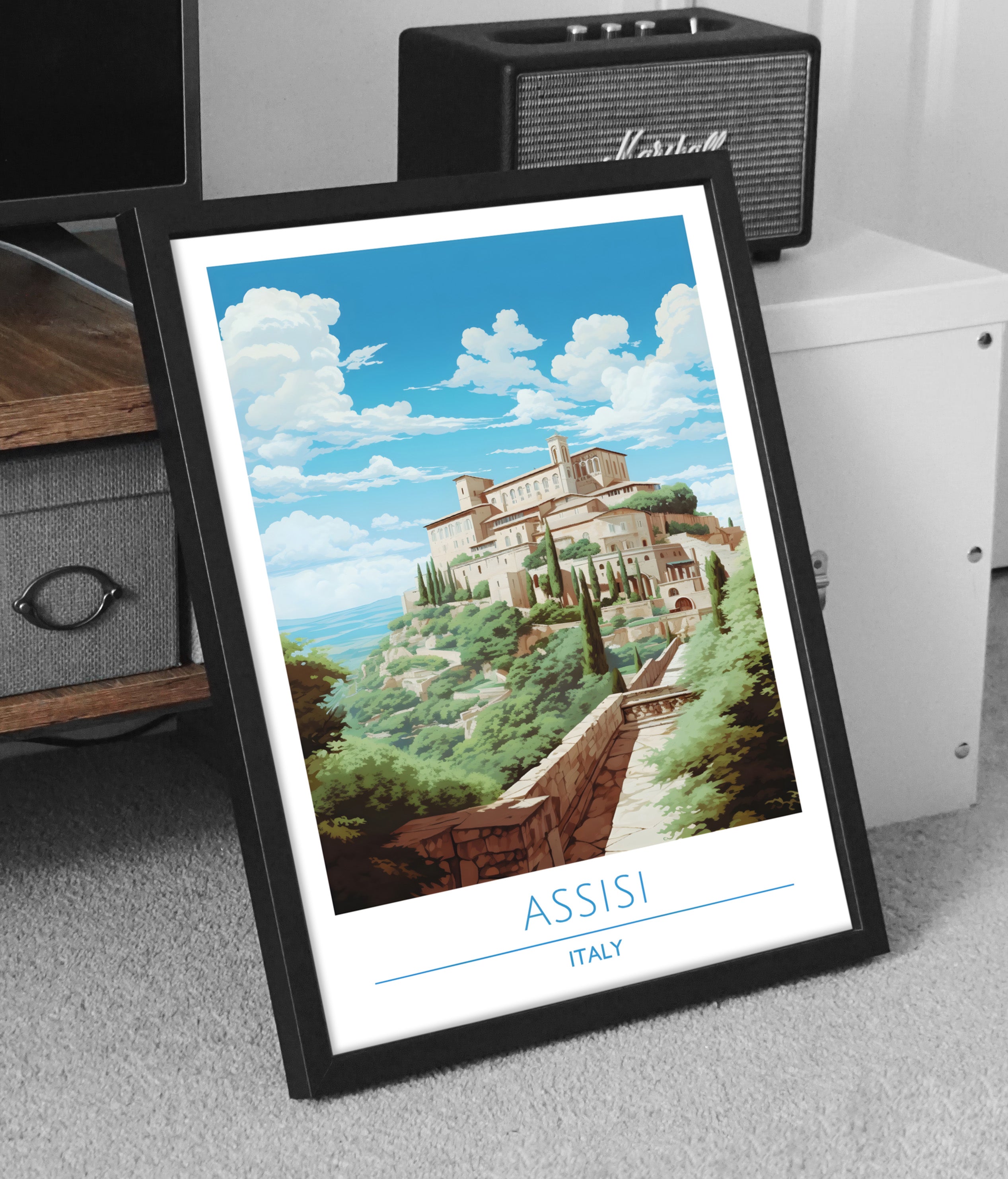 Italy, Assisi, Travel Poster