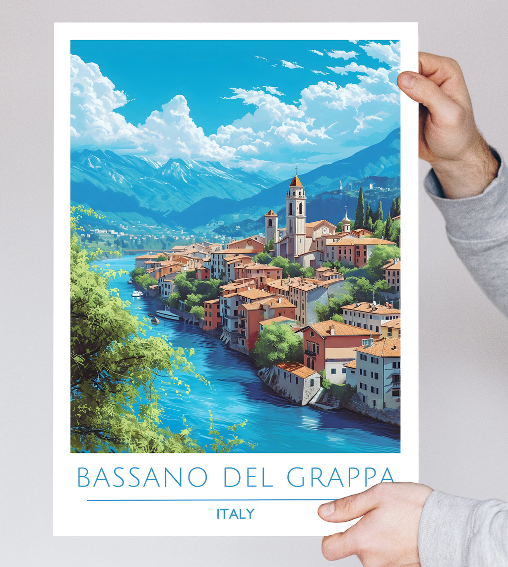 Italy, Bassano Del Grappa, Travel Poster