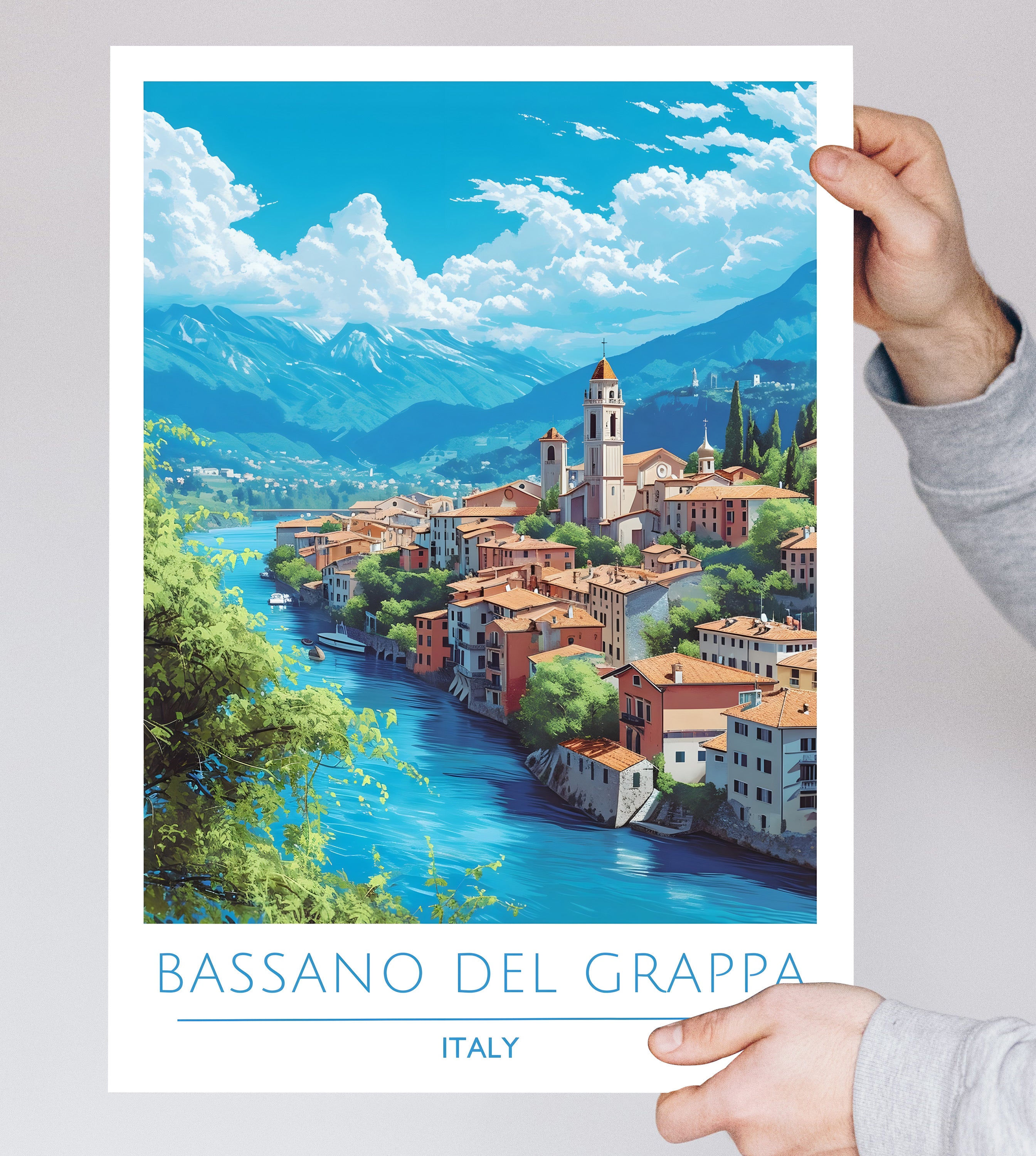 Italy, Bassano Del Grappa, Travel Poster