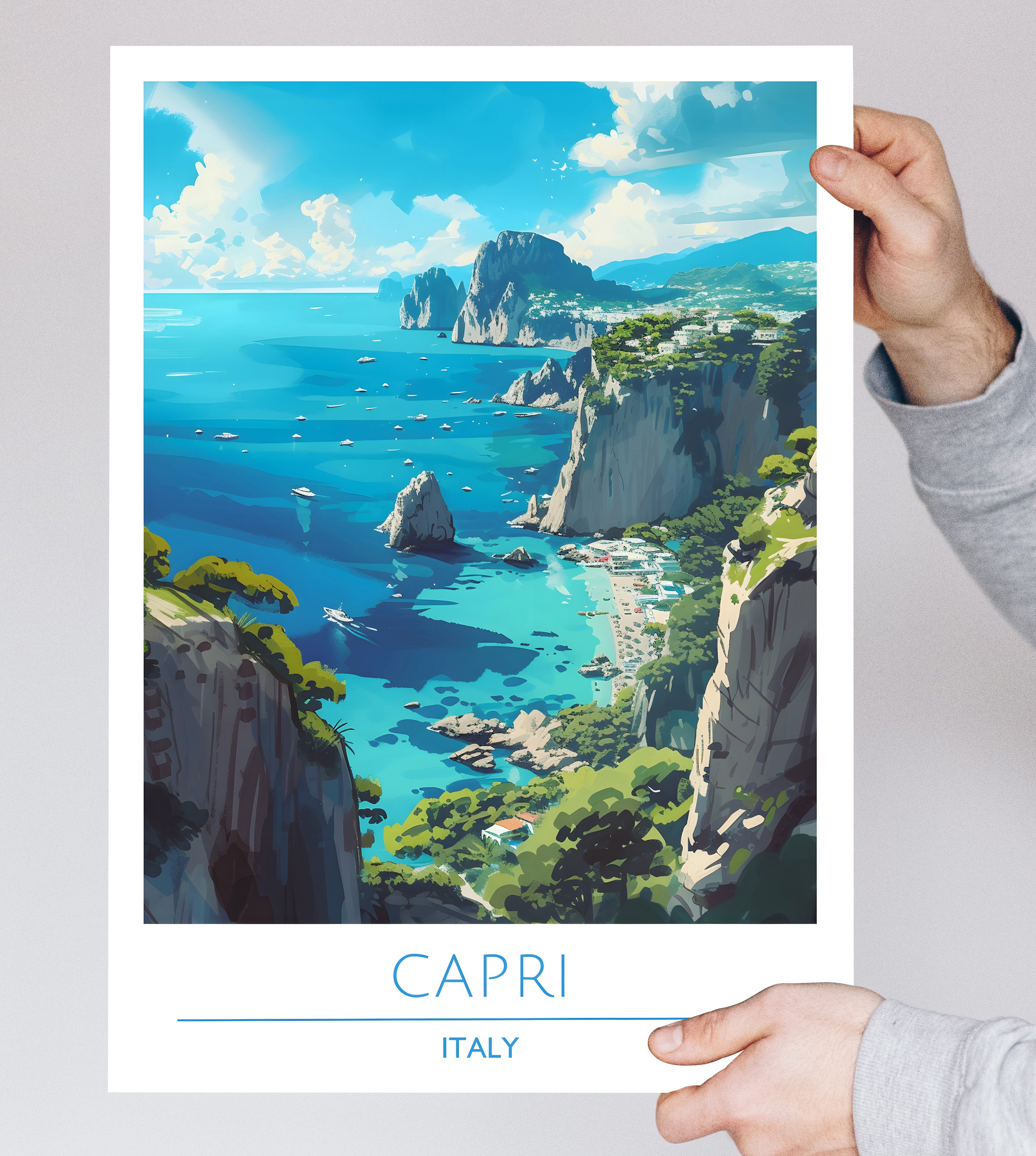 Italy, Capri, Travel Poster