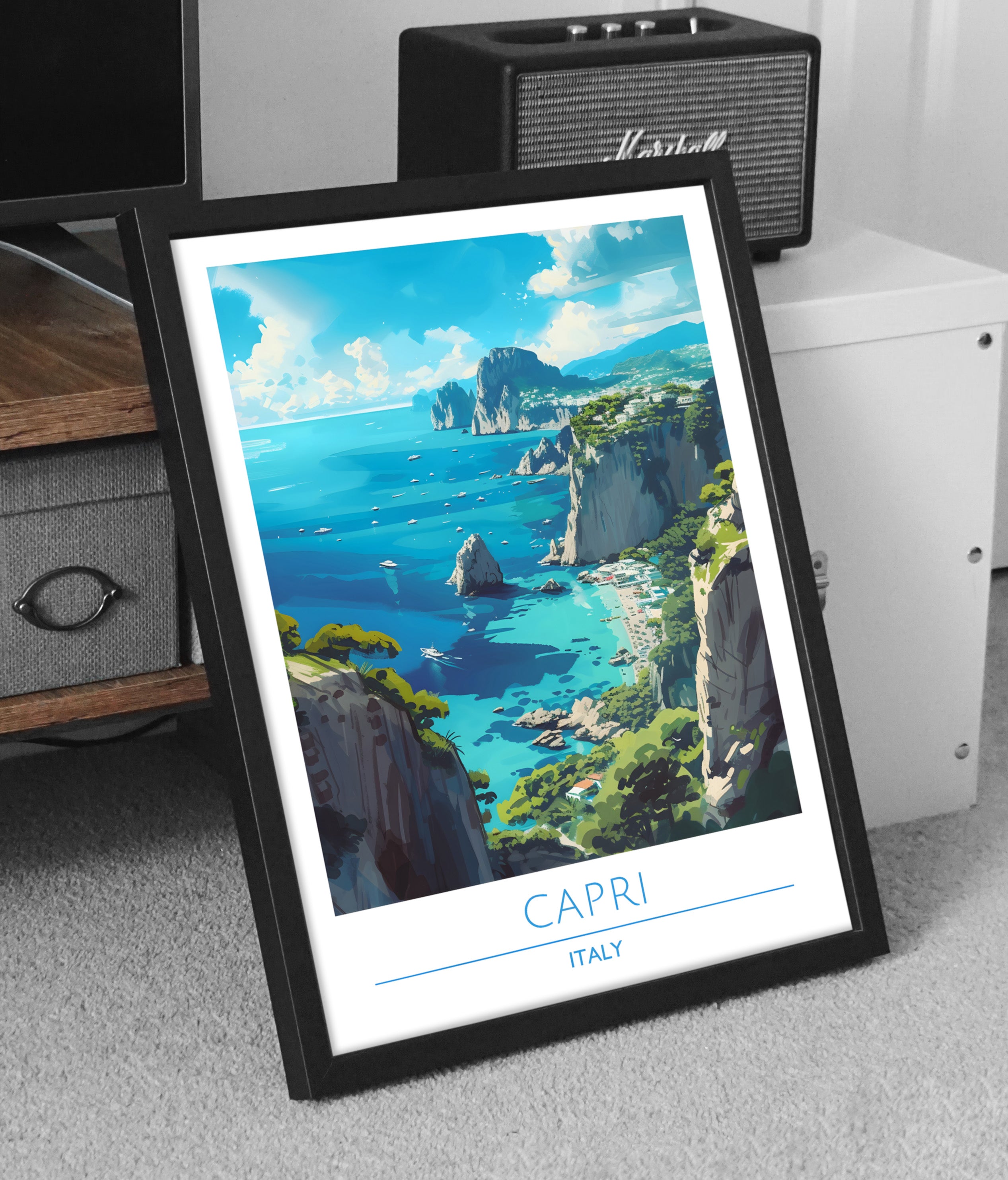 Italy, Capri, Travel Poster