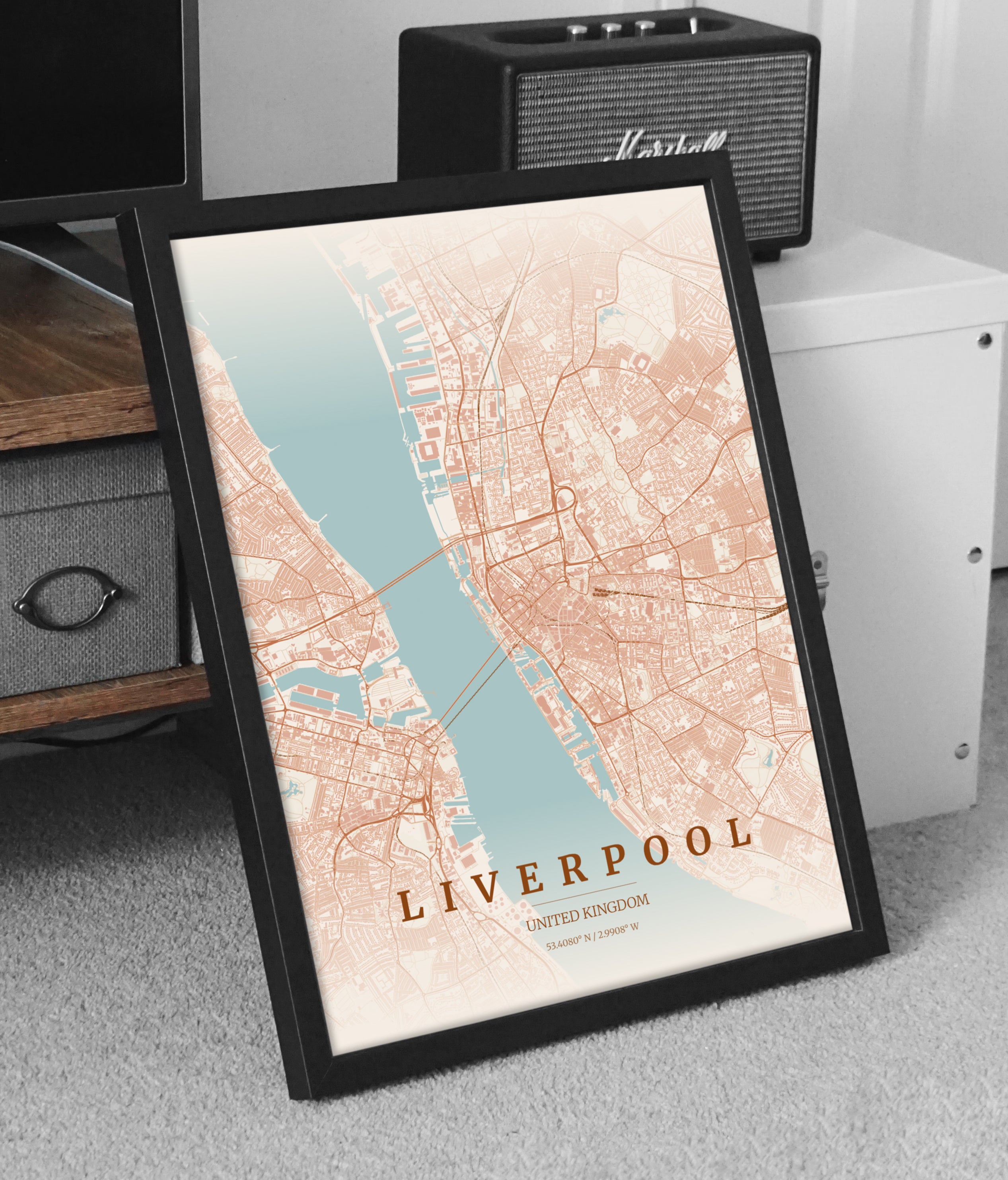 Custom Personalised Map Print | Any City or Town Worldwide | Framed, Laminated or Poster | Unique Location Wall Art Gift