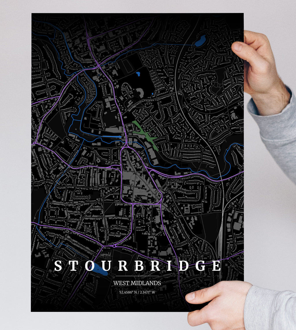 Custom Personalised Map Print | Any City or Town Worldwide | Framed, Laminated or Poster | Unique Location Wall Art Gift
