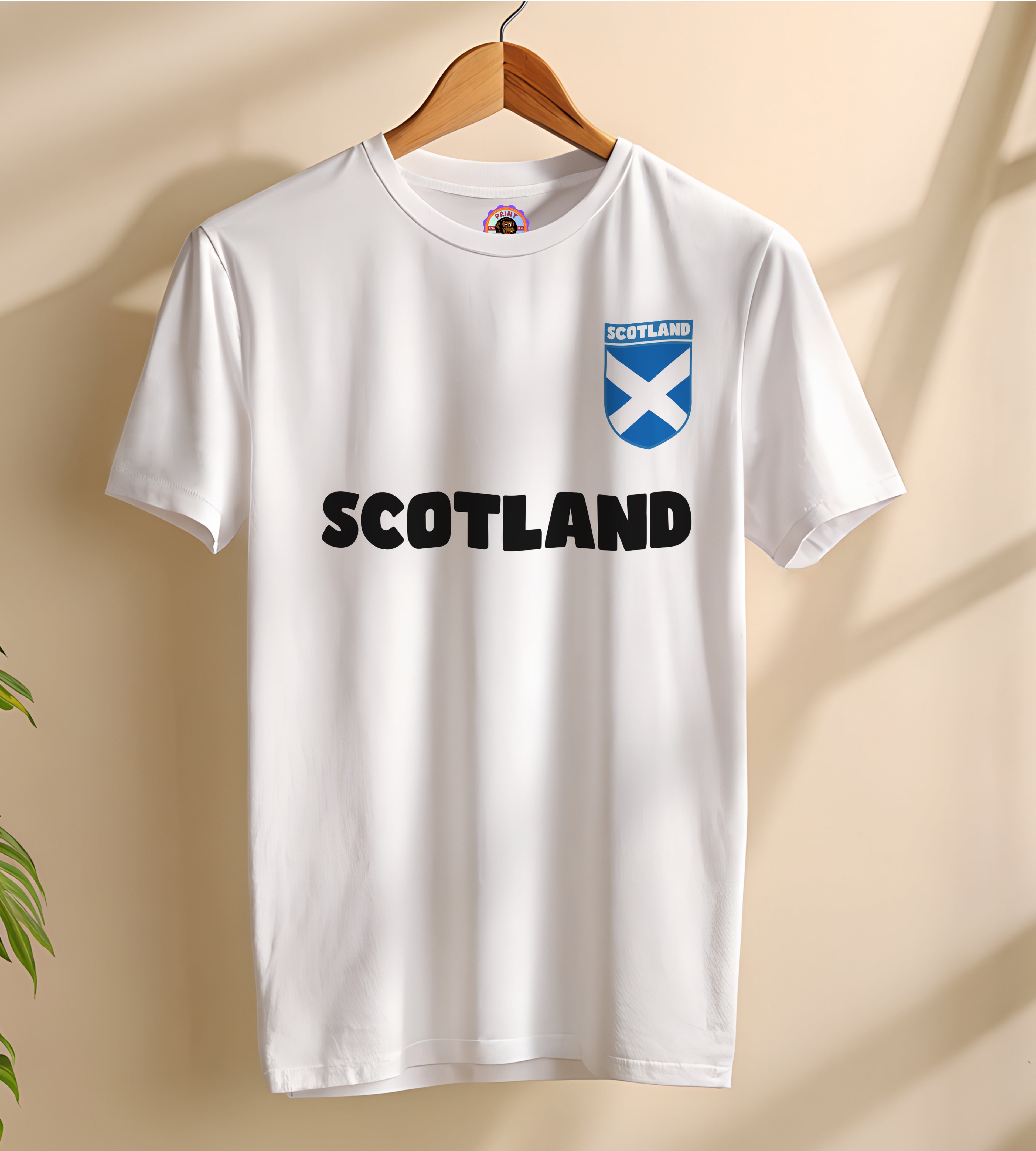 Scotland Classic Cotton T-Shirt | Premium 100% Cotton Football Fan Tee | Black & White Scotland Shirt | Unisex Casual Sportswear (Copy)