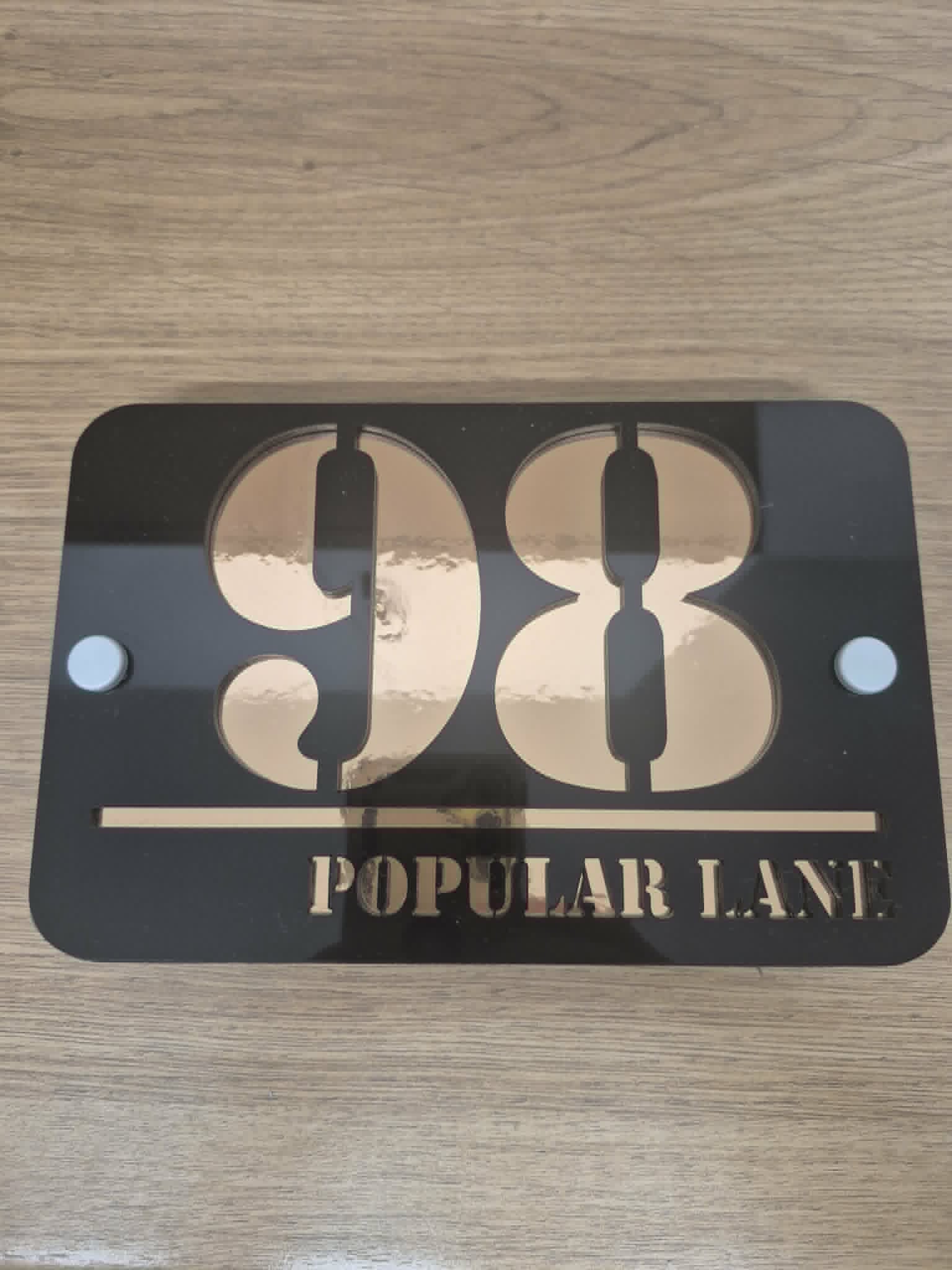 Luxury Modern House Number Sign – Premium Acrylic Address Plaque