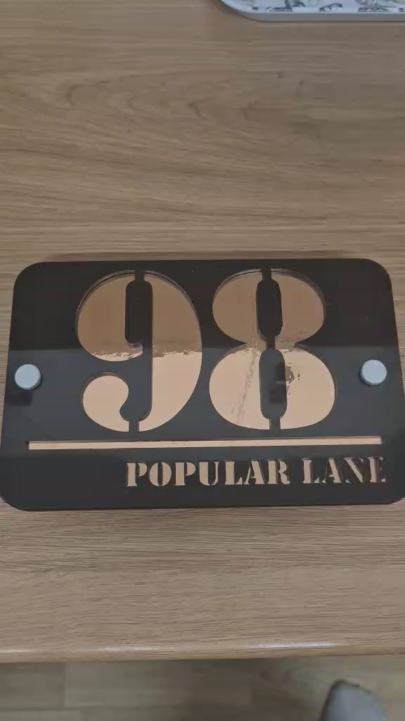 Luxury Modern House Number Sign – Premium Acrylic Address Plaque