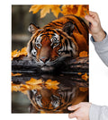 Tiger Wall Art Print A4 A3, Majestic Tiger in Tree Sunset Poster, Wildlife Animal Wall Décor, Big Cat Art Print, Orange Sunset Safari